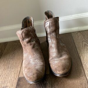 Anthropologie Silver Booties